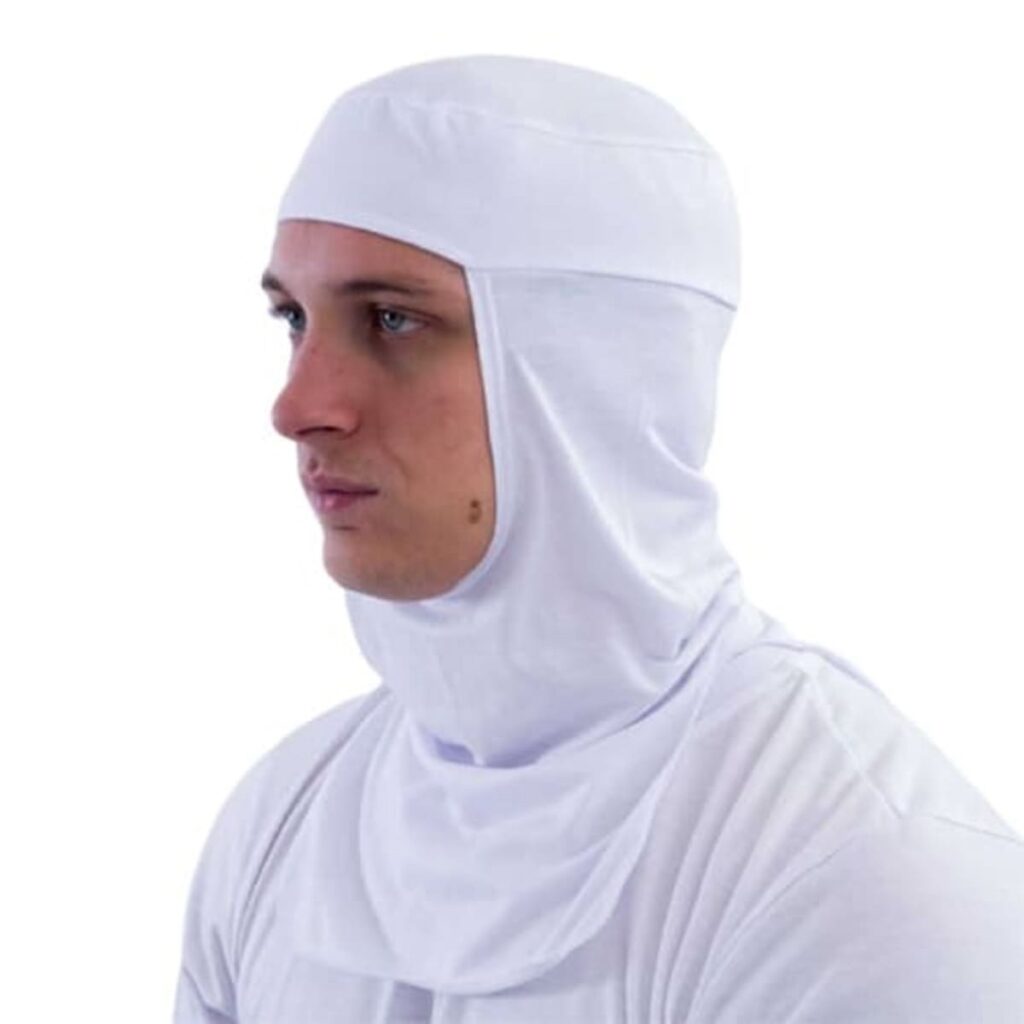 Touca ninja branco poliviscose